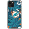NFL Miami Dolphins Tropical Print iPhone 13 Mini Clear Case