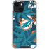 NFL Miami Dolphins Tropical Print iPhone 13 Mini Clear Case