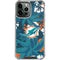 NFL Miami Dolphins Tropical Print iPhone 13 Pro Max Clear Case
