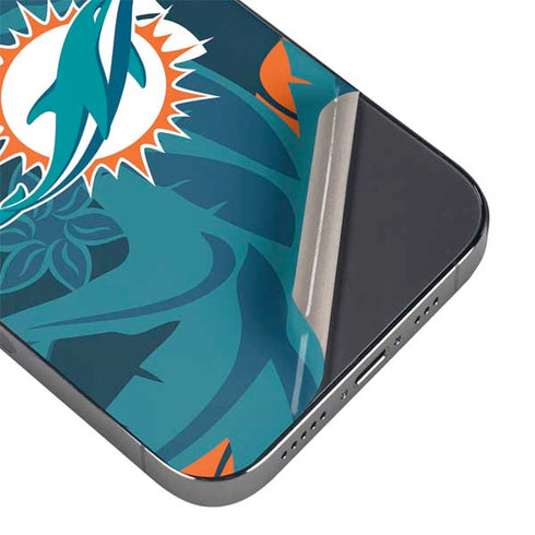 NFL Miami Dolphins Tropical Print iPhone 13 Pro Max Skin