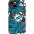 NFL Miami Dolphins Tropical Print iPhone 15 Plus Impact Case