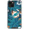 NFL Miami Dolphins Tropical Print iPhone 15 Plus Clear Case