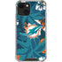 NFL Miami Dolphins Tropical Print iPhone 14 Plus Clear Case