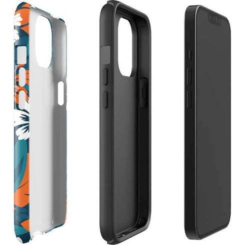 NFL Miami Dolphins Tropical Print iPhone 15 Impact Case