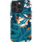 NFL Miami Dolphins Tropical Print iPhone 14 Pro Impact Case