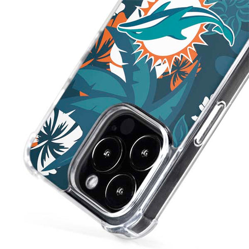 NFL Miami Dolphins Tropical Print iPhone 15 Pro Max MagSafe Case