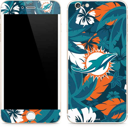 NFL Miami Dolphins Tropical Print iPhone 6/6s Plus Skin