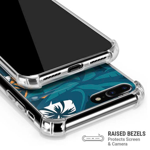 NFL Miami Dolphins Tropical Print iPhone 7/8 Plus Clear Case