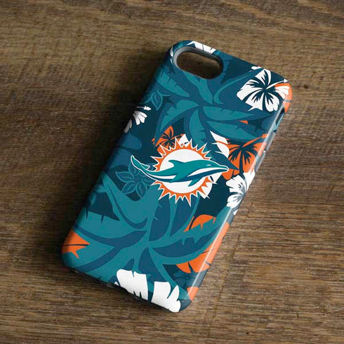 NFL Miami Dolphins Tropical Print iPhone 7 Pro Case