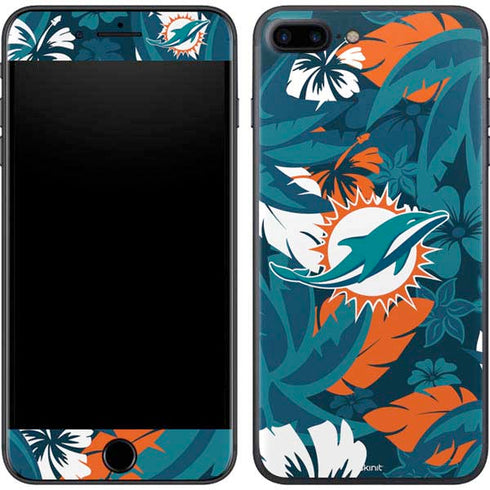 NFL Miami Dolphins Tropical Print iPhone 8 Plus Skin
