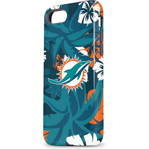 NFL Miami Dolphins Tropical Print iPhone 8 Pro Case