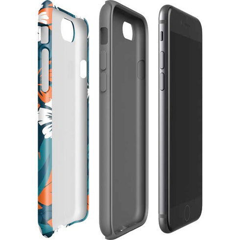 NFL Miami Dolphins Tropical Print iPhone SE (2nd & 3rd Gen) Pro Case