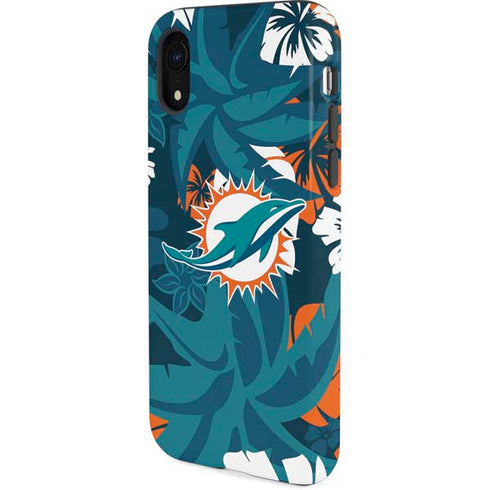 NFL Miami Dolphins Tropical Print iPhone XR Pro Case