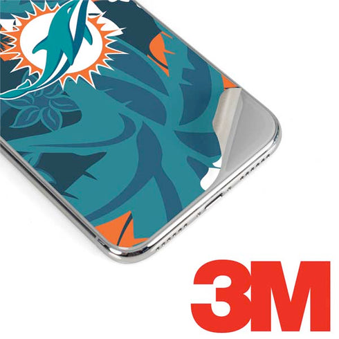 NFL Miami Dolphins Tropical Print iPhone XS Max Skin