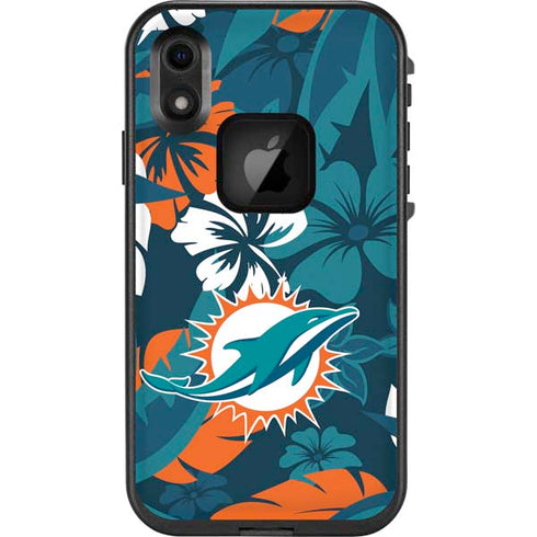 NFL Miami Dolphins Tropical Print LifeProof Fre iPhone Skin