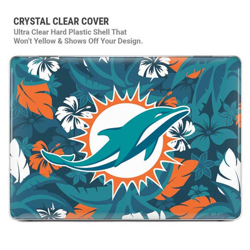 NFL Miami Dolphins Tropical Print MacBook Pro 16in (2021-25) Case plus Skin