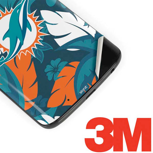 NFL Miami Dolphins Tropical Print Moto G6 Skin