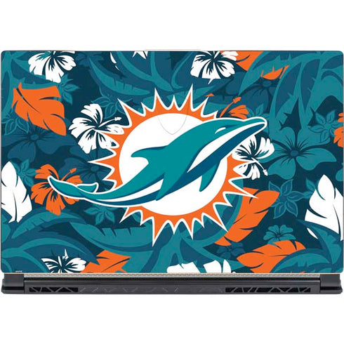 NFL Miami Dolphins Tropical Print MSI GS65 Stealth Laptop Skin