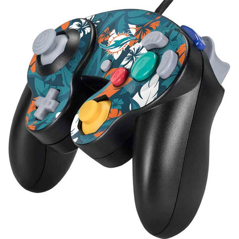 NFL Miami Dolphins Tropical Print Nintendo GameCube Controller Skin