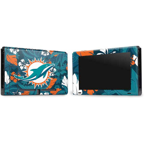 NFL Miami Dolphins Tropical Print Nintendo Switch Bundle Skin