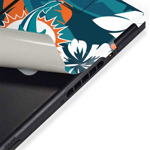 NFL Miami Dolphins Tropical Print Nintendo Switch Bundle Skin