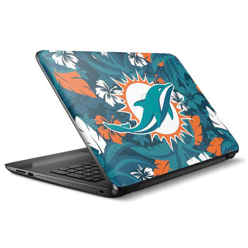 NFL Miami Dolphins Tropical Print HP Notebook Skin