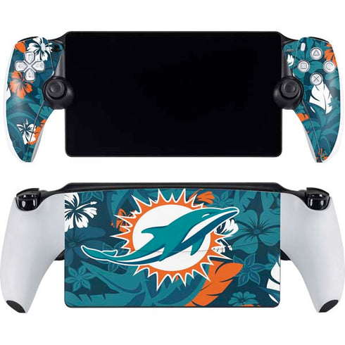 NFL Miami Dolphins Tropical Print PlayStation Portal Remote Player Skin