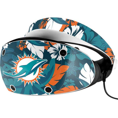 NFL Miami Dolphins Tropical Print PlayStation VR2 Skin