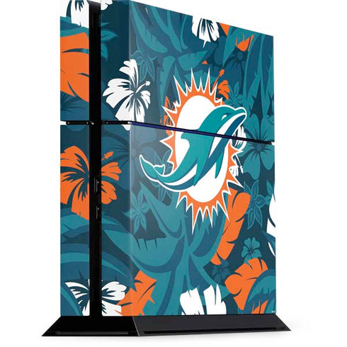 NFL Miami Dolphins Tropical Print PS4 Console Skin