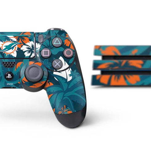 NFL Miami Dolphins Tropical Print PS4 Pro Bundle Skin