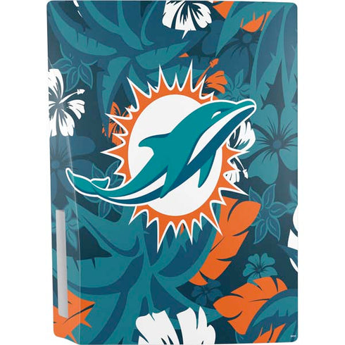 NFL Miami Dolphins Tropical Print PS5 Console Skin