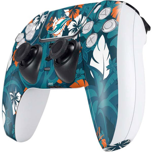 NFL Miami Dolphins Tropical Print PS5 Controller Skin