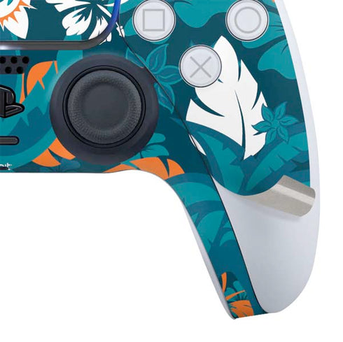 NFL Miami Dolphins Tropical Print PS5 Slim Digital Edition Bundle Skin