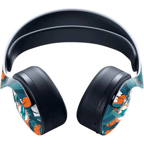NFL Miami Dolphins Tropical Print PULSE 3D Wireless Headset for PS5 Skin