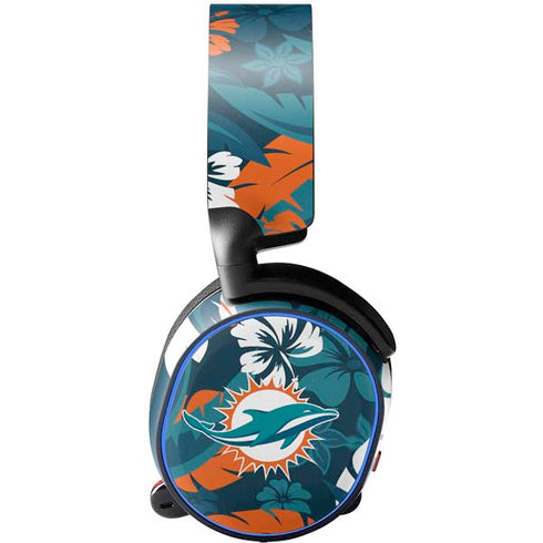 NFL Miami Dolphins Tropical Print SteelSeries Arctis 3 Skin