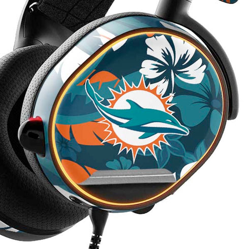 NFL Miami Dolphins Tropical Print SteelSeries Arctis 3 Skin