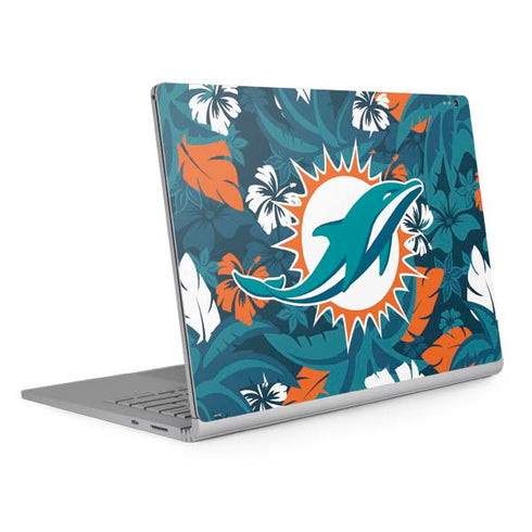 NFL Miami Dolphins Tropical Print Surface Book 2 13.5in Skin
