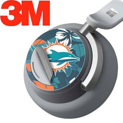 NFL Miami Dolphins Tropical Print Surface Headphones Skin