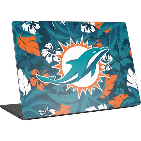 NFL Miami Dolphins Tropical Print Surface Laptop 4 15in Skin