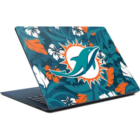 NFL Miami Dolphins Tropical Print Surface Laptop Skin