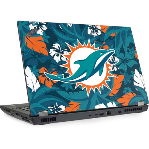 NFL Miami Dolphins Tropical Print Lenovo ThinkPad Skin