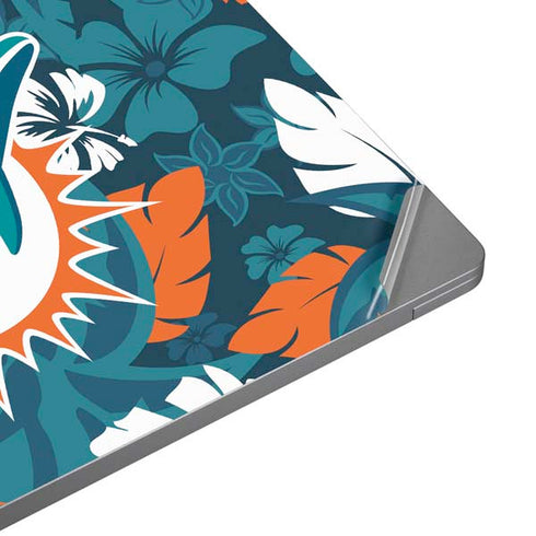 NFL Miami Dolphins Tropical Print Universal Laptop 18in (14.6 x 10.6in) Skin