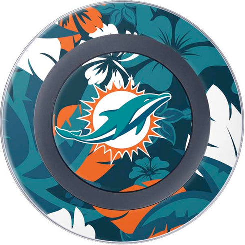 NFL Miami Dolphins Tropical Print Wireless Charger Skin