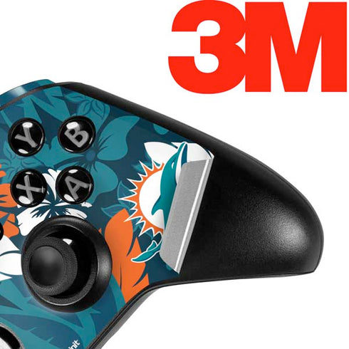 NFL Miami Dolphins Tropical Print Xbox One Elite Controller Skin