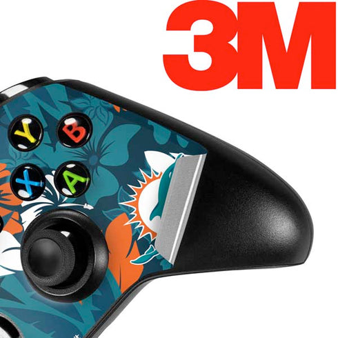 NFL Miami Dolphins Tropical Print Xbox One X Controller Skin