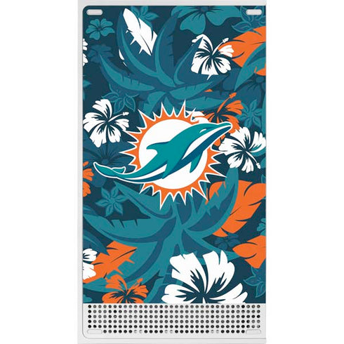 NFL Miami Dolphins Tropical Print Xbox Series S Console Skin