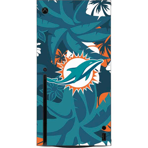 NFL Miami Dolphins Tropical Print Xbox Series X Console Skin