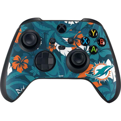 NFL Miami Dolphins Tropical Print Xbox Series X Controller Skin