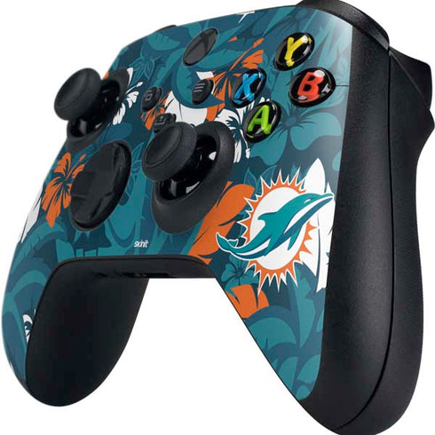 NFL Miami Dolphins Tropical Print Xbox Series X Controller Skin