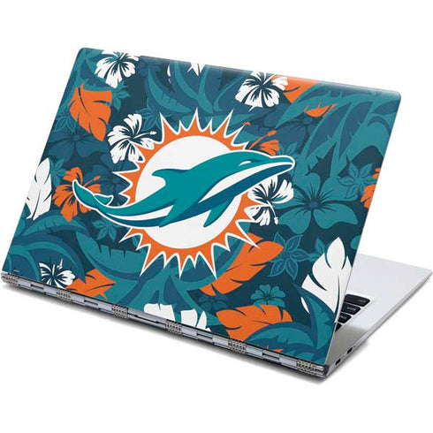 NFL Miami Dolphins Tropical Print Yoga 910 2-in-1 14in Touch-Screen Skin